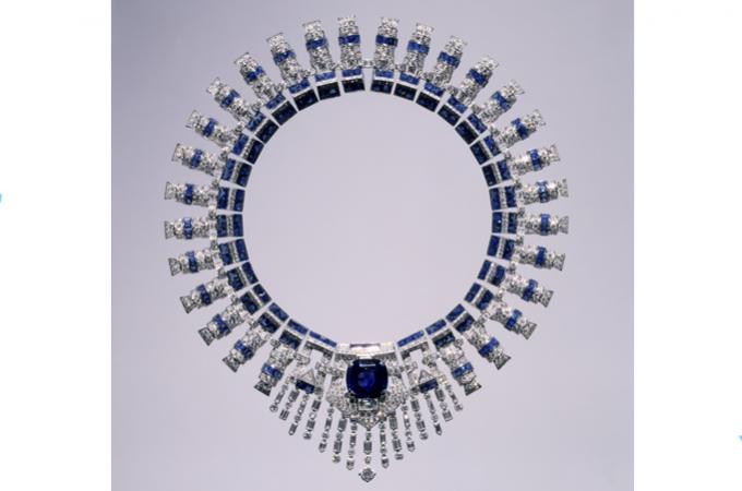 Cartier - Marjorie Merriweathers jewelry - sapphires necklace - by Vintage By Lopez-Linares - Copy